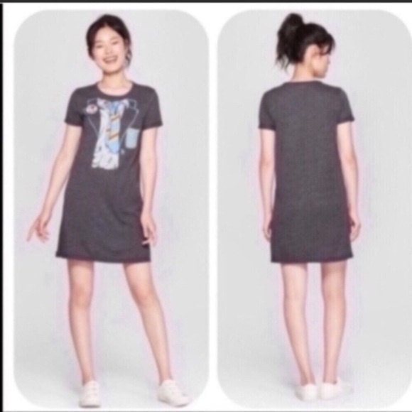JunkFood AC/DC Tie Shirt Dress - Picture 1 of 6